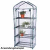 Gewächshaus PVC-Folie 4 Etagen 69x50x160cm Grün Treibhaus Beet Pflanzen