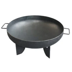 Feuerschale Ø 50 X 18 Cm 2 Griffe, Stahl - Terrassenfeuer