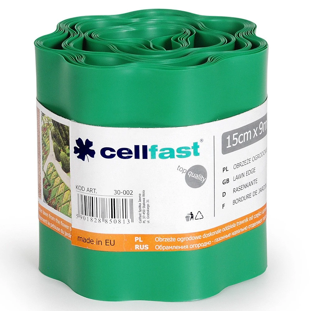 Cellfast Rasenkante Grün 15 X 900 Cm Kunststoff, Wellig 1 Cellfast Rasenkante Grün 15 X 900 Cm Kunststoff, Wellig