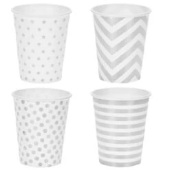 Pappbecher Set 8 Stück Je 250 Ml Mit Vier Motiven