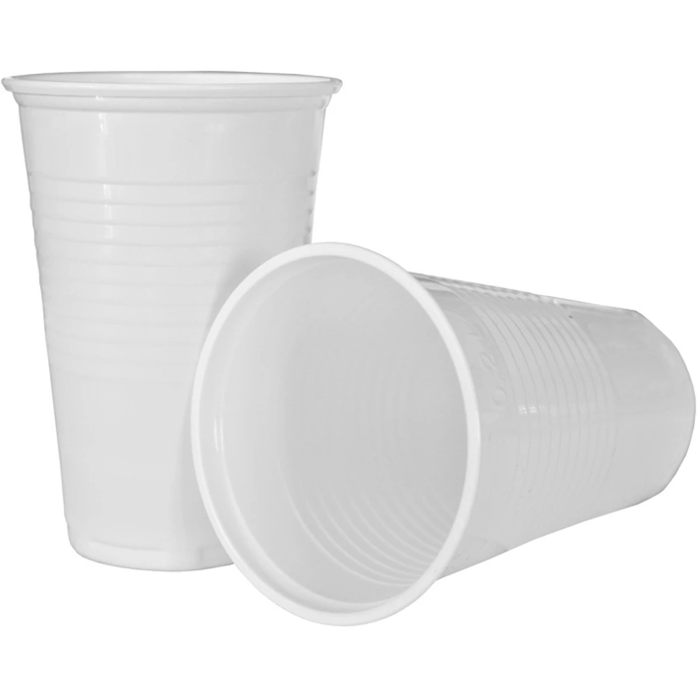 Trinkbecher Weiß 100 Stück Aus Kunststoff 1 Trinkbecher Weiß 100 Stück Aus Kunststoff