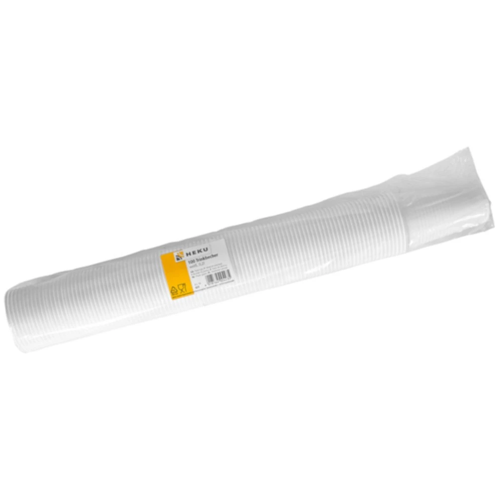 Trinkbecher Weiß 100 Stück Aus Kunststoff 2 Trinkbecher Weiß 100 Stück Aus Kunststoff – Bild 2