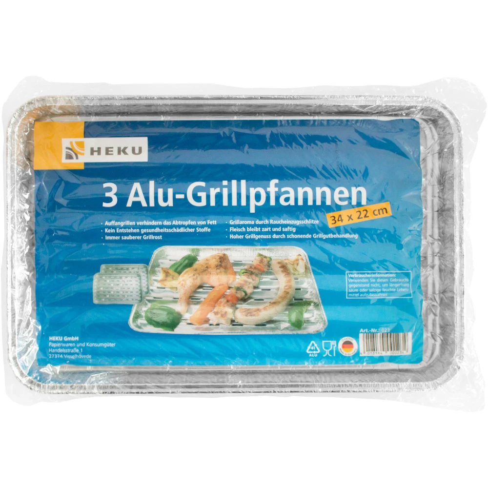 Alu Grillpfanne Rechteckig 1 Alu Grillpfanne Rechteckig