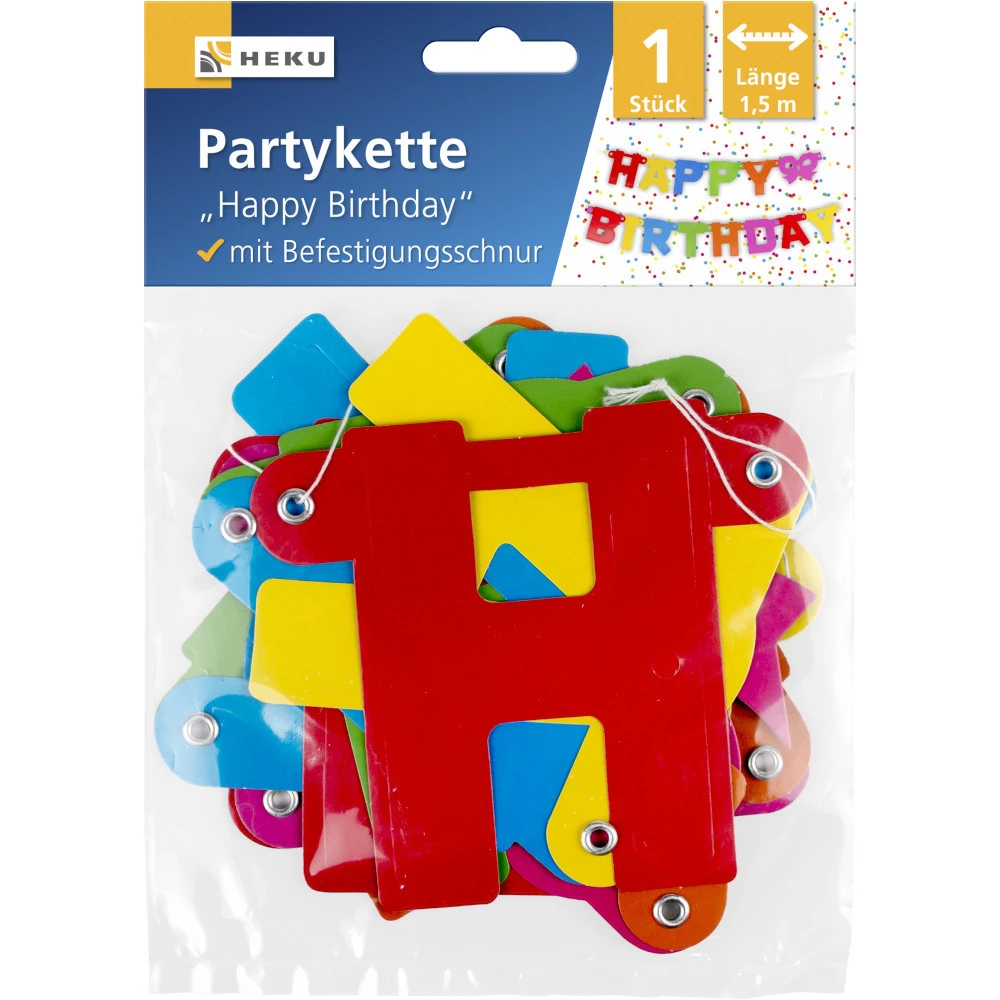 Partykette Happy Birthday 1,5 M 1 Partykette Happy Birthday 1,5 M