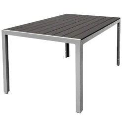 Gartentisch Nonwood 150 X 90 Cm Anthrazit / Silbergrau