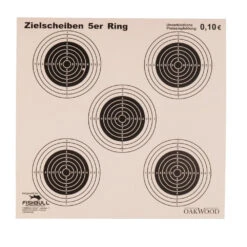 Oakwood Kugelfang-Zielscheiben 14 X 14 Cm 5er Ring 50 Stück