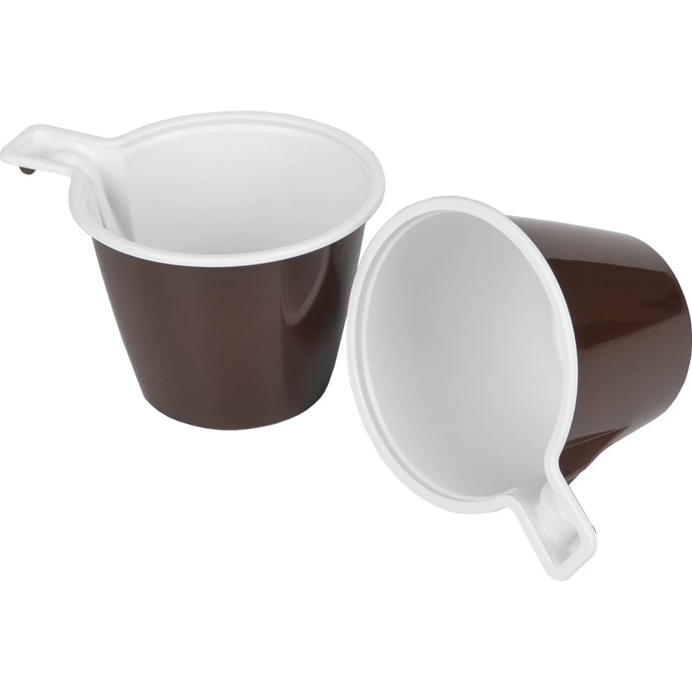 Kaffeetassen Mit Henkel, 60 Stück, Braun-weiß 1 Kaffeetassen Mit Henkel, 60 Stück, Braun-weiß