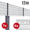 Zaunpaket Valencia Ca. 0,8 M X 12 M Anthrazit Verzinkt Pulverbeschichtet