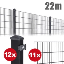 Zaunpaket PICO Ca. 1,2 M X 22 M Anthrazit Verzinkt Pulverbeschichtet