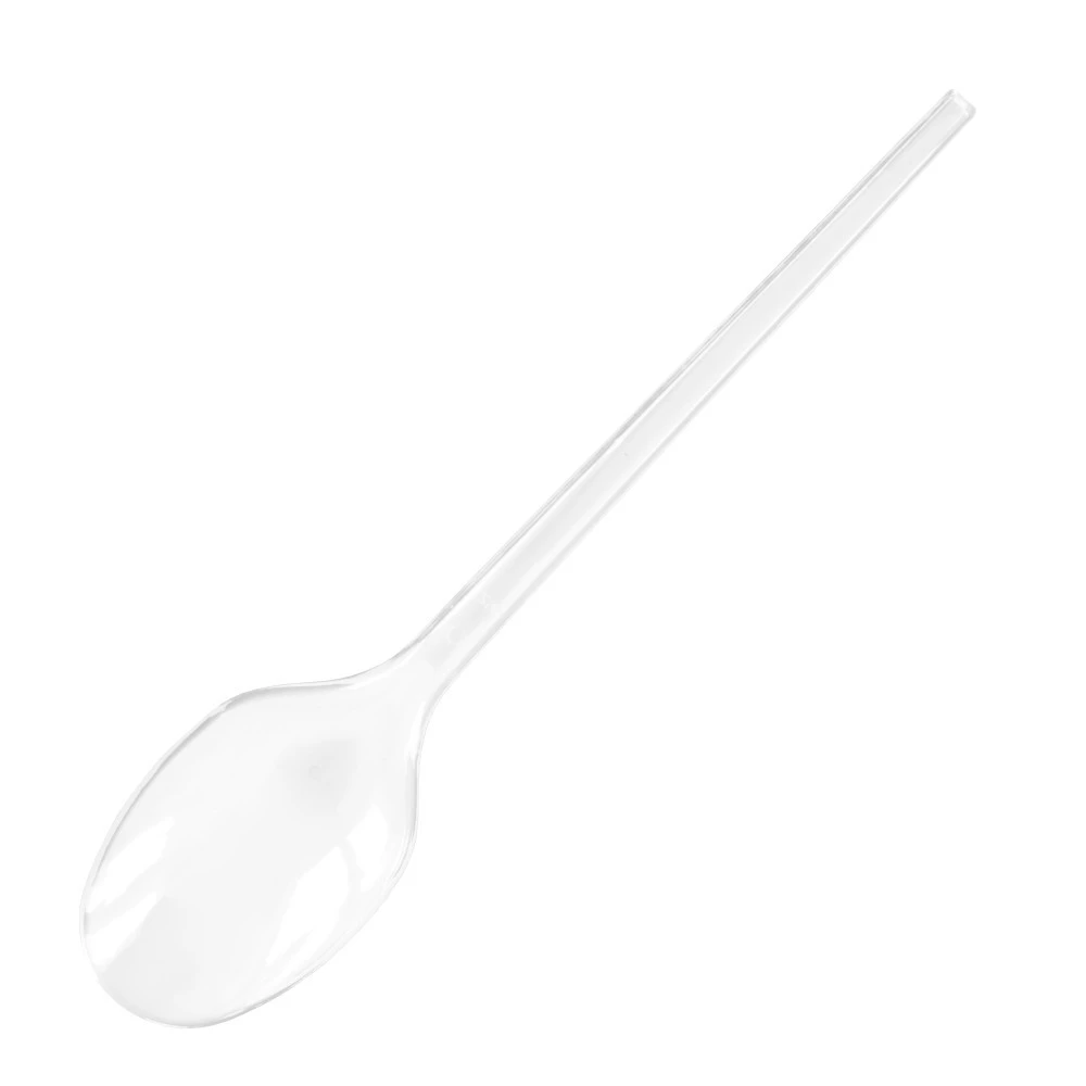 Mehrweg-Löffel 12 Stück Aus Transparentem Kunststoff 18,5 Cm Lang 2 Mehrweg-Löffel 12 Stück Aus Transparentem Kunststoff 18,5 Cm Lang – Bild 2