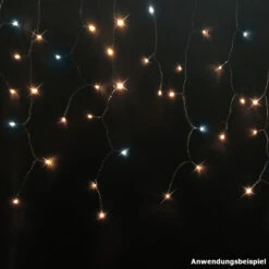 LED-Lichterkette Eiszapfen-Vorhang Mit 100 LEDs