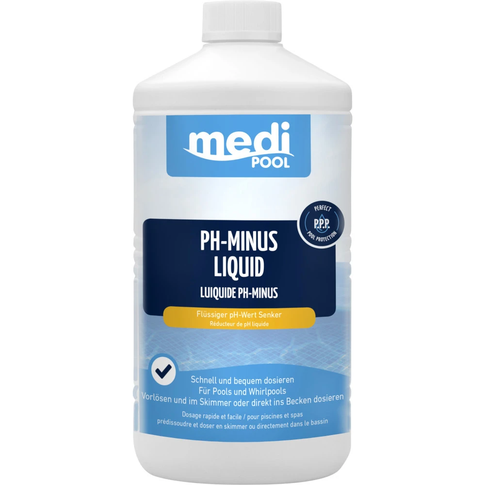 MediPOOL Pool PH Wert Senker, PH-Minus Liquid 1 L 1 MediPOOL Pool PH Wert Senker, PH-Minus Liquid 1 L