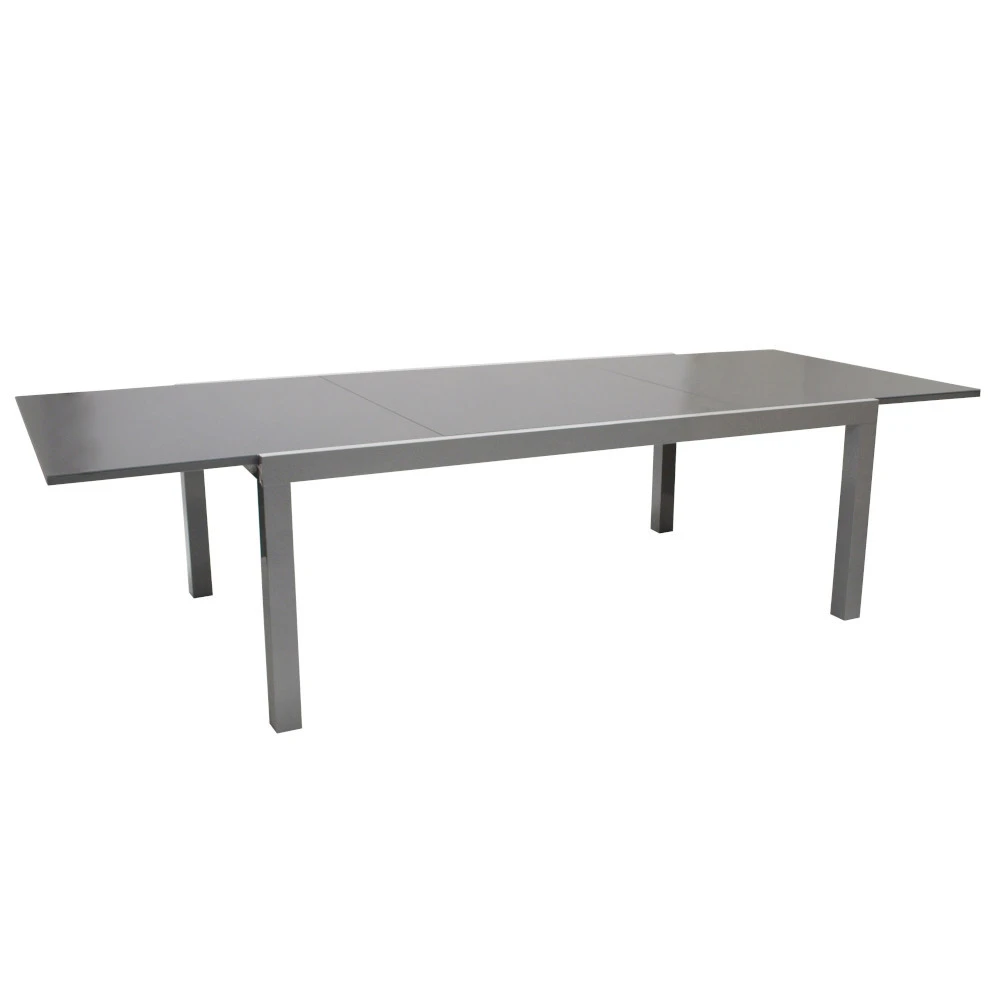 Ausziehtisch Rechteckig Mit Aluminiumgestell Und Glasplatte 2 Ausziehtisch Rechteckig Mit Aluminiumgestell Und Glasplatte – Bild 2