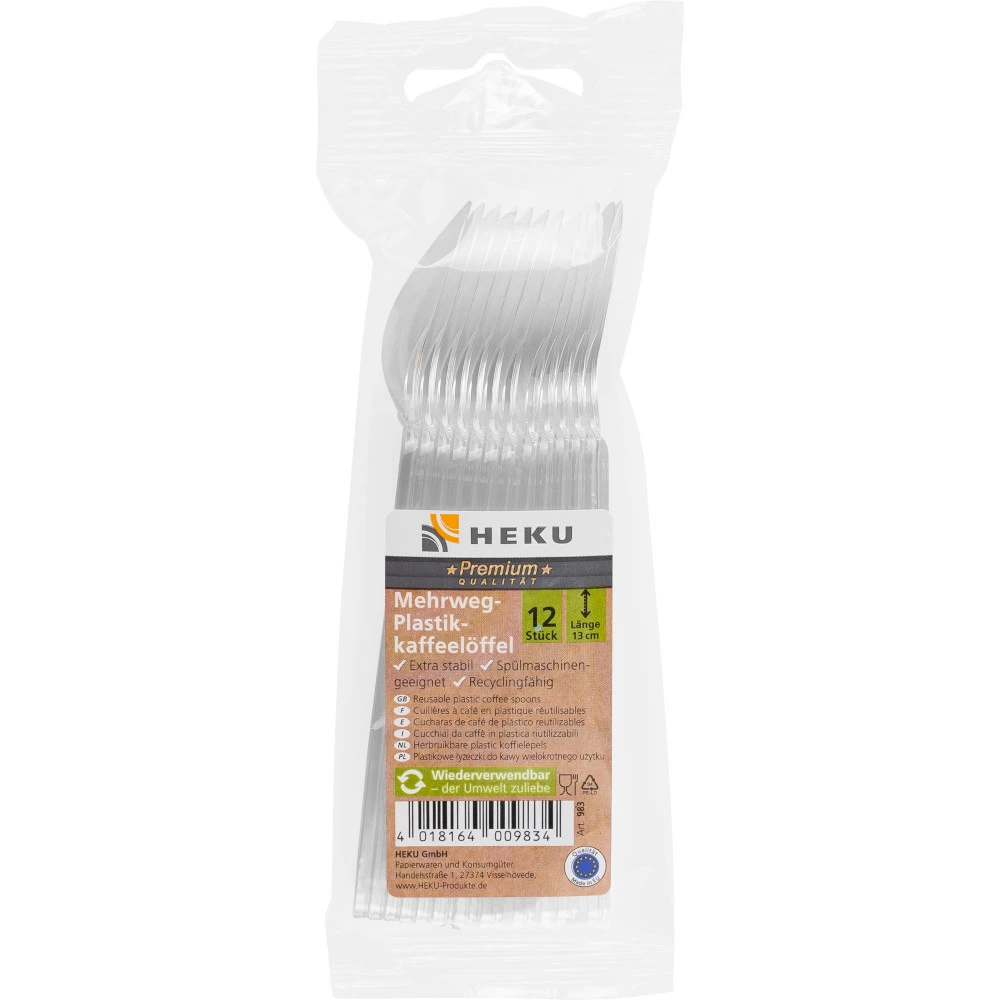Mehrweg-Kaffeelöffel 12 Stück Aus Transparentem Kunststoff 13 Cm Lang 1 Mehrweg-Kaffeelöffel 12 Stück Aus Transparentem Kunststoff 13 Cm Lang