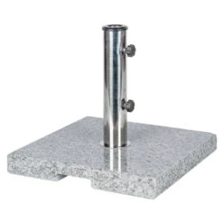 Sonnenschirmständer 25 Kg Aus Kunststoff In Grau Mit Marmordekor