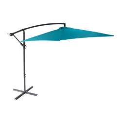 Sonnenschirm Ø 300 Cm Blau Mit Gelenkarm