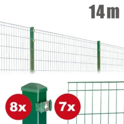 Zaunpaket Michl Ca. 1,0 M X 14 M Moosgrün Verzinkt Pulverbeschichtet