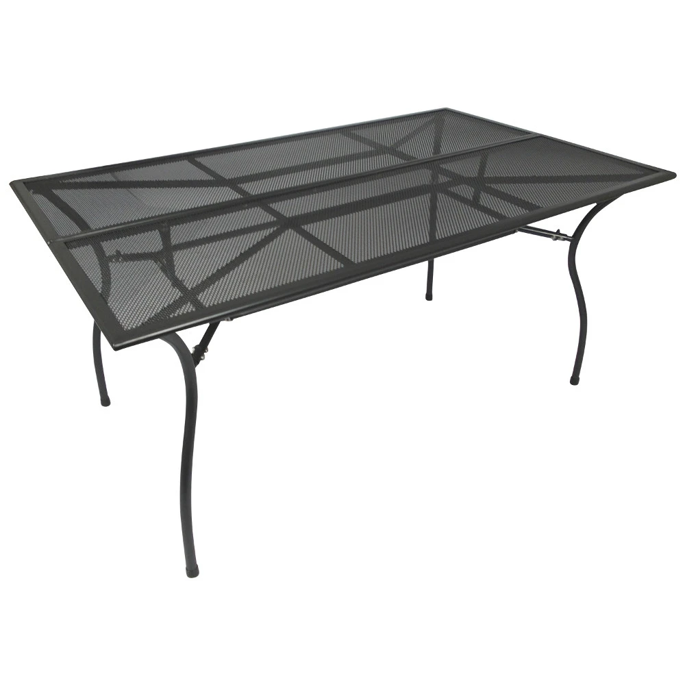 Gartentisch Rechteckig, 150 X 90 X 73 Cm, Dunkelgrau, Streckmetall 1 Gartentisch Rechteckig, 150 X 90 X 73 Cm, Dunkelgrau, Streckmetall