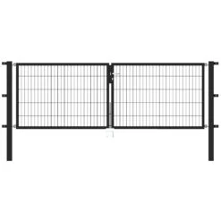 Doppeltor Flexo 3000 X 1000 Mm Mit Pfosten 80 X 80 Mm In Anthrazit