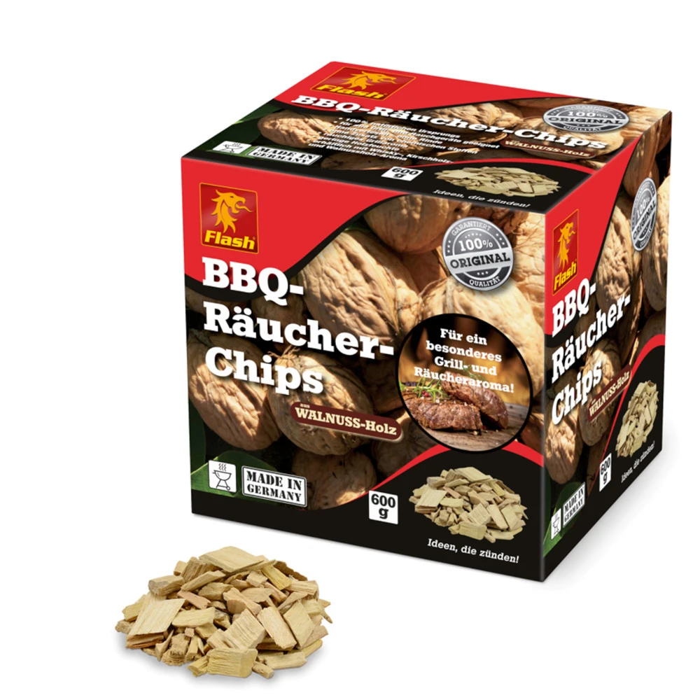BBQ Räucher-Chips Walnuss 600 G Von Flash 1 BBQ Räucher-Chips Walnuss 600 G Von Flash