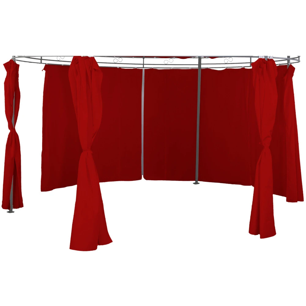 Seitenwand Für Pavillon Rund Ø350 Cm In Burgundrot, 6-teiliges Set 1 Seitenwand Für Pavillon Rund Ø350 Cm In Burgundrot, 6-teiliges Set