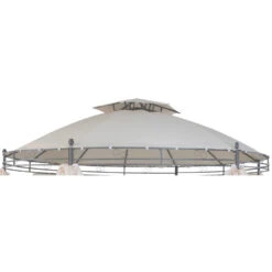 Ersatzdach Für Pavillon, Rund, Ø350 Cm, In Der Farbe Beige