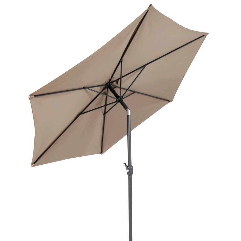Sonnenschirm Ø 250 Cm Taupe Aus Aluminium 1 Sonnenschirm Ø 250 Cm Taupe Aus Aluminium