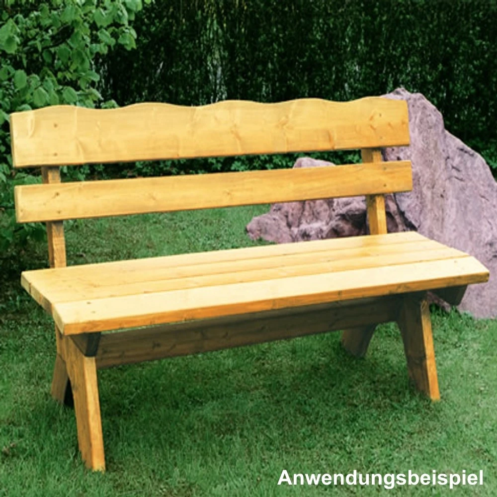 Gartenbank Freital 3-Sitzer, Kiefer Massiv 2 Gartenbank Freital 3-Sitzer, Kiefer Massiv – Bild 2