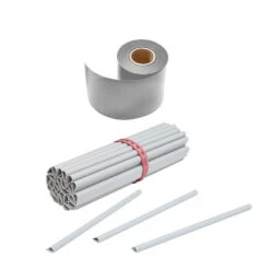 Zaun Sichtschutz Und Windschutz A1-Blickdicht 1 Rolle, 19 Cm Breit In Weißaluminium