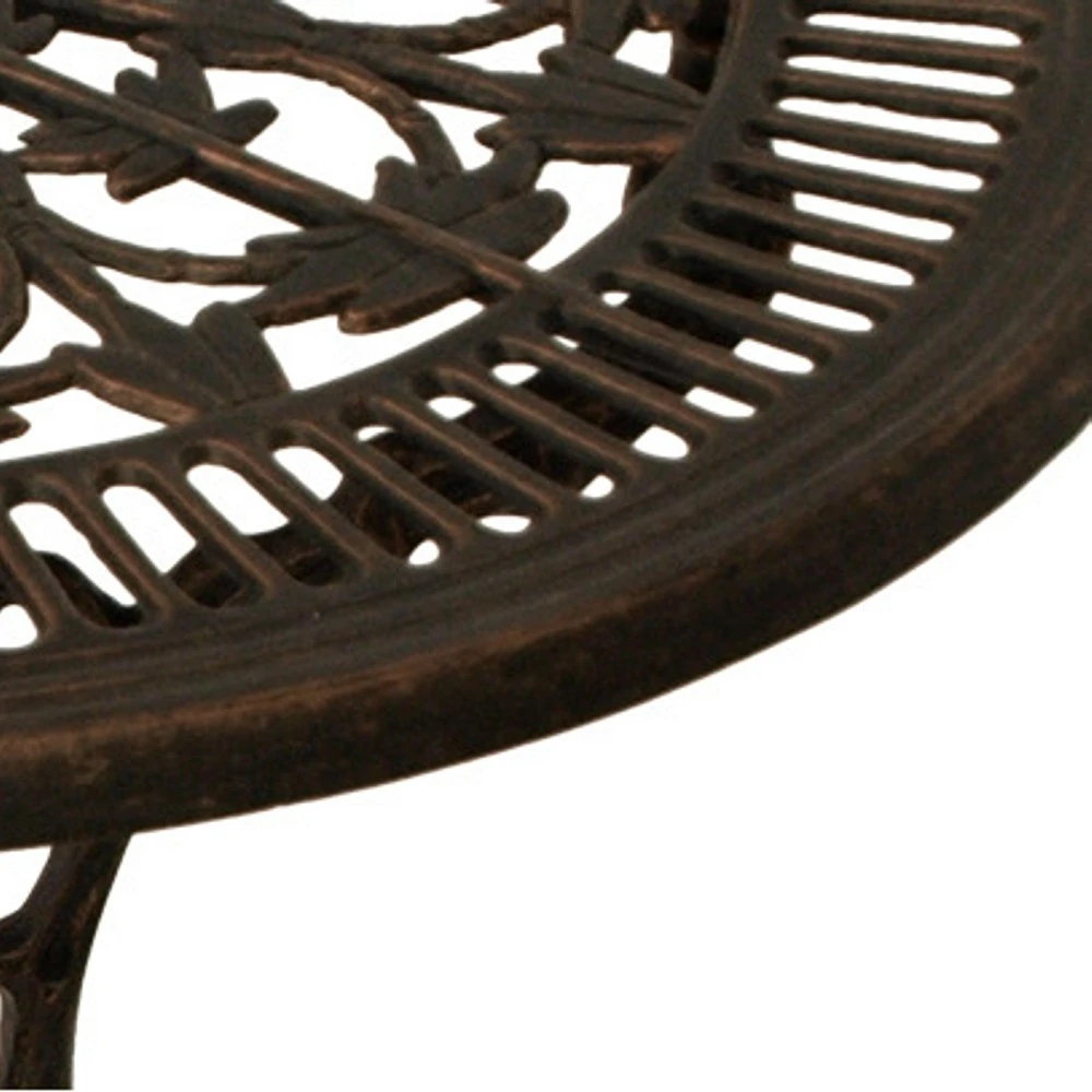 Gartentisch Jugendstil 70 X 70 Cm, Aluguss In Bronze-antik 2 Gartentisch Jugendstil 70 X 70 Cm, Aluguss In Bronze-antik – Bild 2