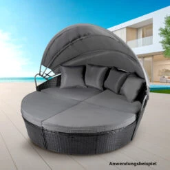 Loungebett Ibiza Ø 180 X 140 Cm Mit Sonnendach In Anthrazit -Garten Lust 2QqHWKb76eECFLL 1280x1280