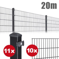 Zaunpaket PICO Ca. 1 M X 20 M Anthrazit Verzinkt Pulverbeschichtet
