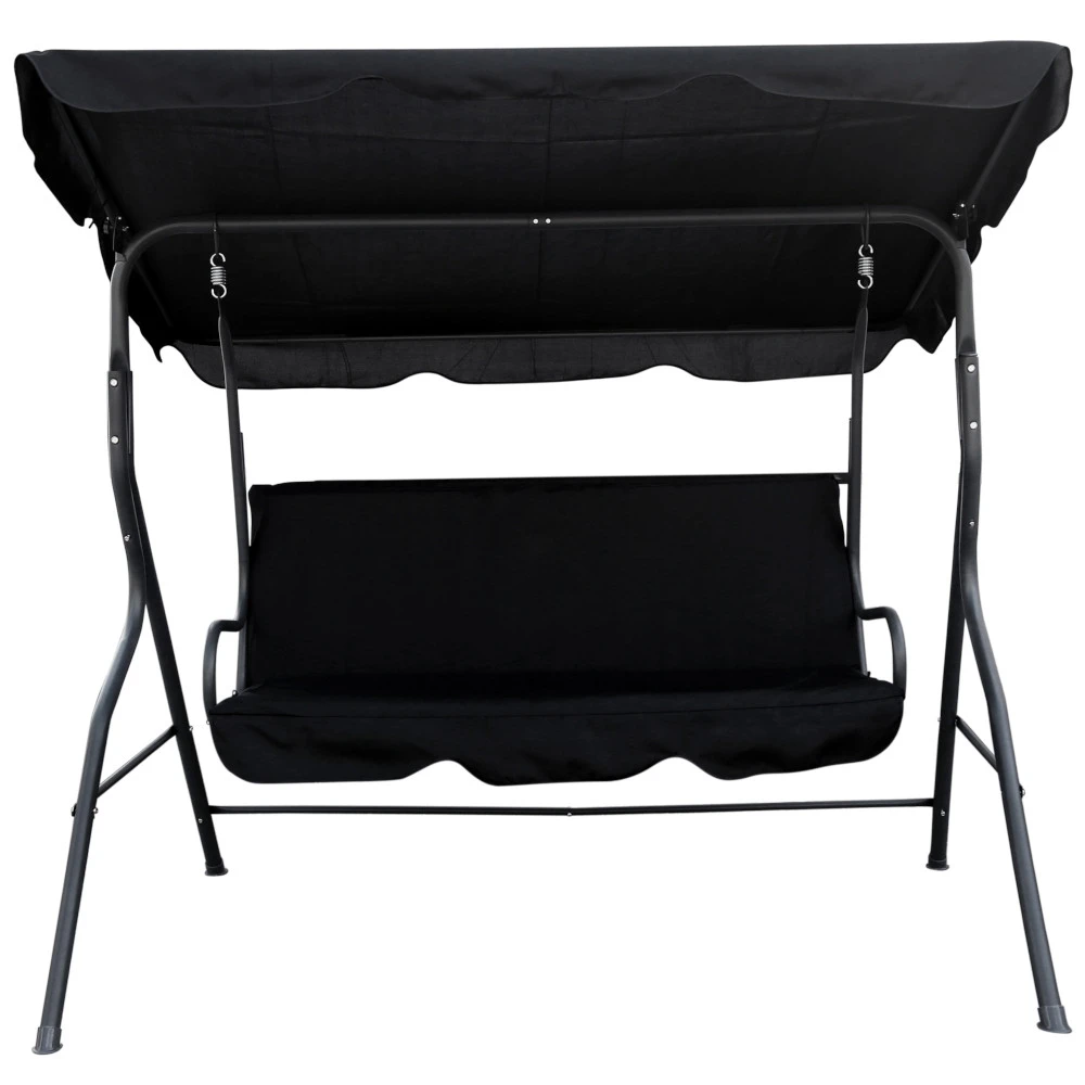 Hollywoodschaukel 3-Sitzer In Schwarz 185 X 110 X 160 Cm 1 Hollywoodschaukel 3-Sitzer In Schwarz 185 X 110 X 160 Cm