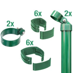 Tor-Anschluss-Set Für Fix-Clip Pro® Zaun 122 Cm Moosgrün