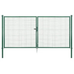 Gartentor Metall Für Maschendrahtzaun Grün 150 Cm Doppeltor