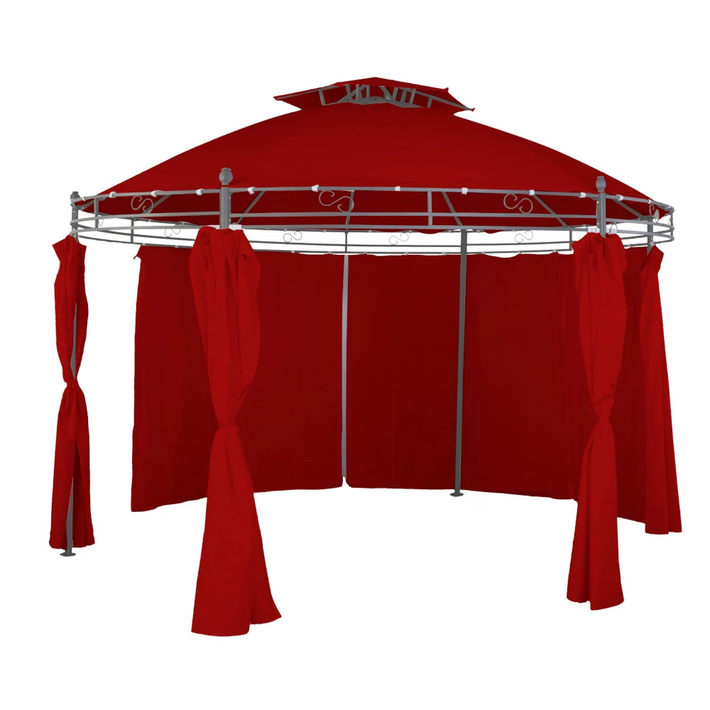 Pavillon Rund Ø 350 Cm Bordeaux 1 Pavillon Rund Ø 350 Cm Bordeaux