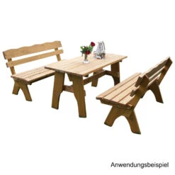 Gartensitzgruppe Freital 3-teilig, 150 Cm, Kiefer Hell