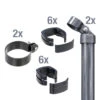 Tor-Anschluss-Set Für Fix-Clip Pro® Zaun 153 Cm Anthrazitgrau