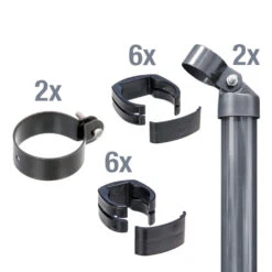 Tor-Anschluss-Set Für Fix-Clip Pro® Zaun 153 Cm Anthrazitgrau