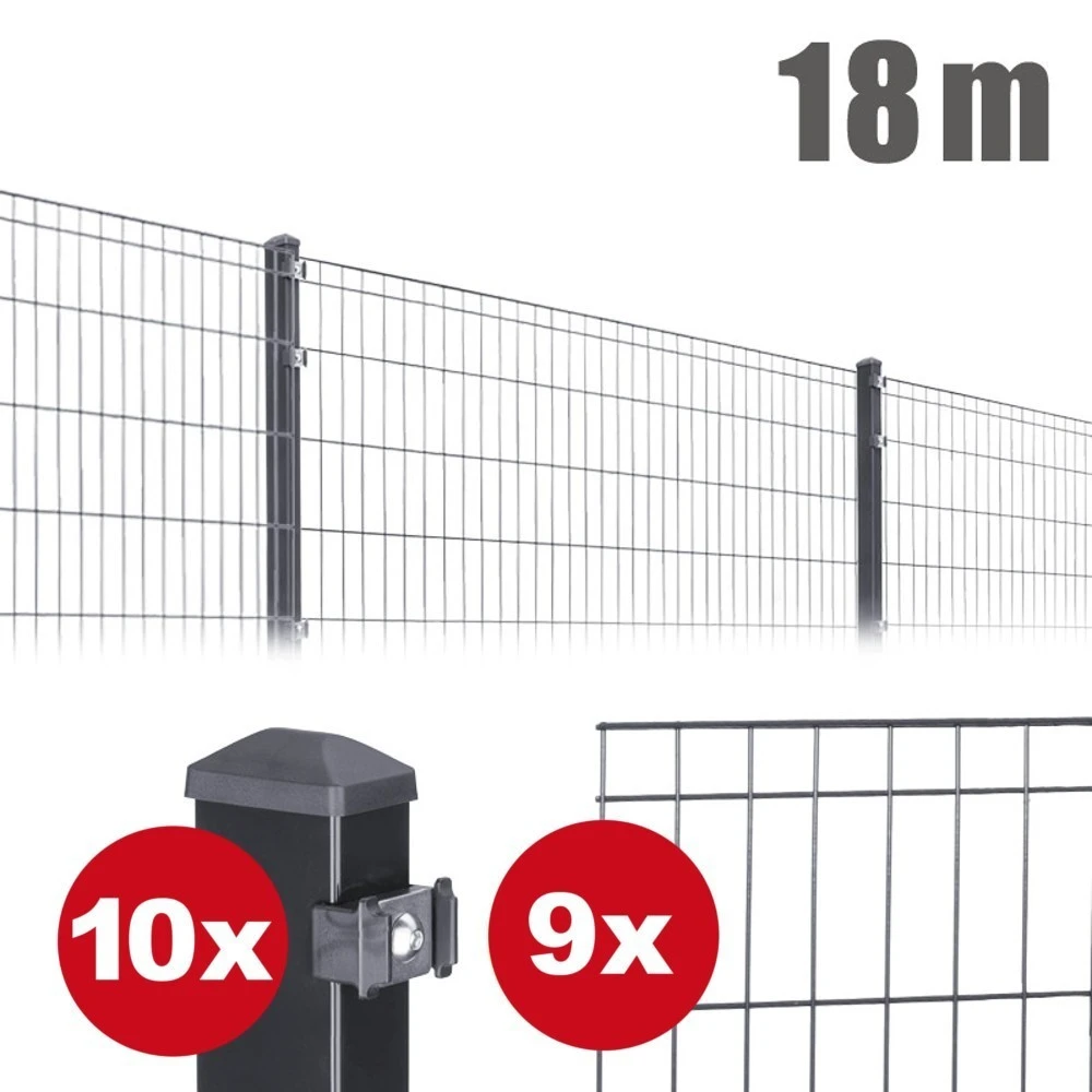 Zaunpaket Michl Ca. 1,2 M X 18 M Anthrazit Verzinkt Pulverbeschichtet 1 Zaunpaket Michl Ca. 1,2 M X 18 M Anthrazit Verzinkt Pulverbeschichtet