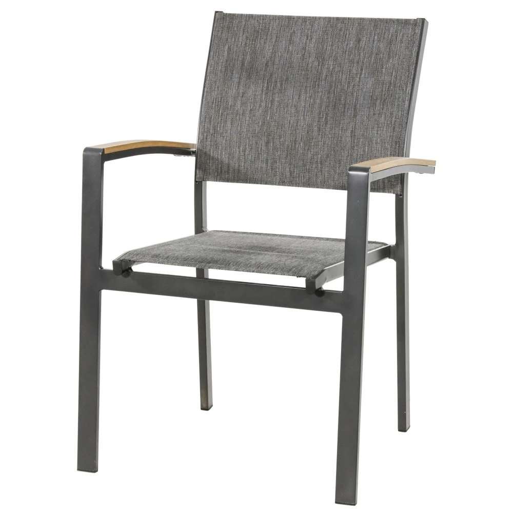 Stapelstuhl „Arezzo“ Mit Aluminiumgestell In Teakoptik 1 Stapelstuhl „Arezzo“ Mit Aluminiumgestell In Teakoptik