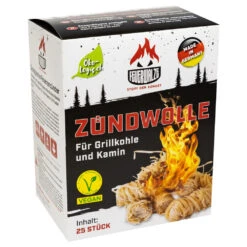 Anzündwolle 25 Stück Feuerwalze