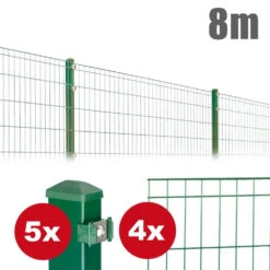 Zaunpaket Michl Ca. 1,2 M X 18 M Moosgrün Verzinkt Pulverbeschichtet