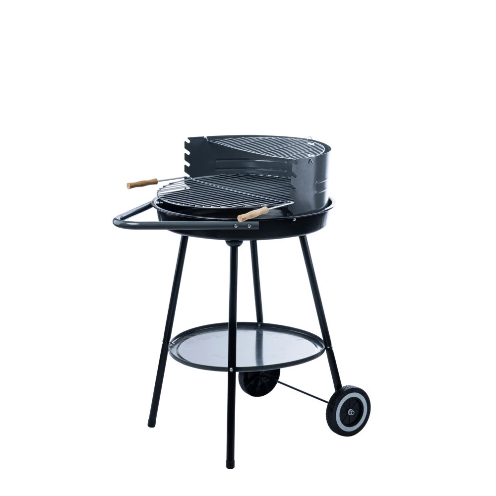 Grillwagen El Toro Fahrbar Aus Stahl In Schwarz Mit Warmhalterost 1 Grillwagen El Toro Fahrbar Aus Stahl In Schwarz Mit Warmhalterost