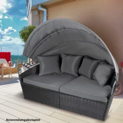 Loungebett Ibiza Ø 180 X 140 Cm Mit Sonnendach In Anthrazit -Garten Lust 9kE5J2EsRyUZ4sX 1280x1280