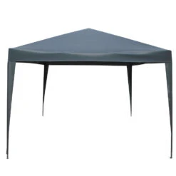 Faltpavillon 3x3m Grau Mit Metallgestell