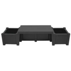 Gartenbank Berlin 3-Sitzer Aus Kunststoff Mit Zwei Pflanzkästen