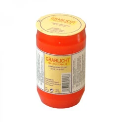 Öllicht-Grablicht Ø 5,5 X 14,5 Cm 150 G Kunststoff In Rot, Öllicht Nr.3