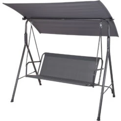 Hollywoodschaukel 2-Sitzer In Dunkelgrau