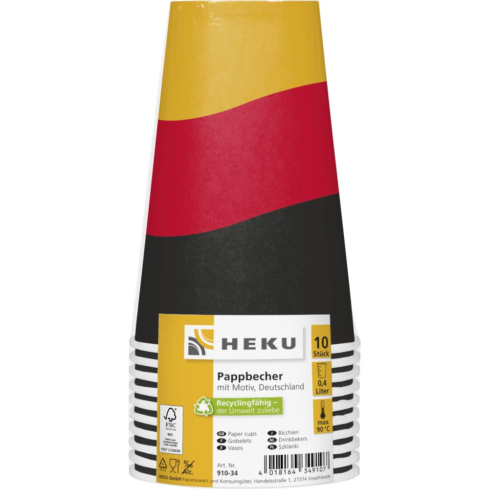 Pappbecher 0,4 L, 10 Stück, Deutschland 1 Pappbecher 0,4 L, 10 Stück, Deutschland